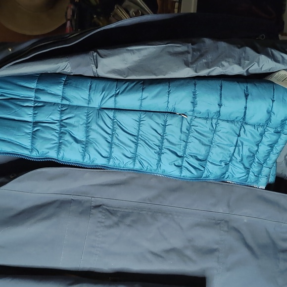 PATAGONIA* women's sz S 3 in 1 lined Parka zip/snap front zip in/out lining hood - Picture 8 of 17